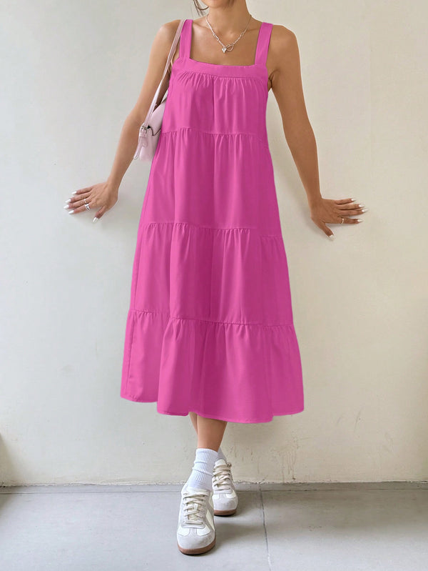 Ropa de Mujer, Ropa de Mujer, Vestidos de mujer, Vestidos midi para mujer, Rosa Fucsia