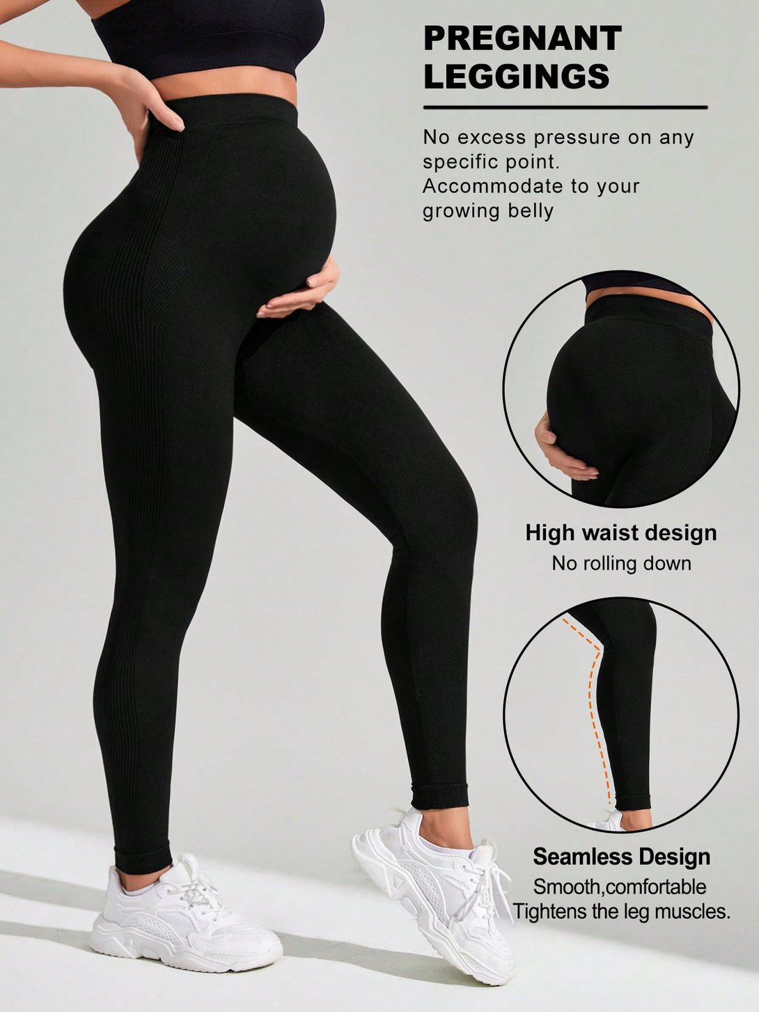 Ropa de Mujer, Ropa Premamá, Ropa de Deporte Premamá, Negro