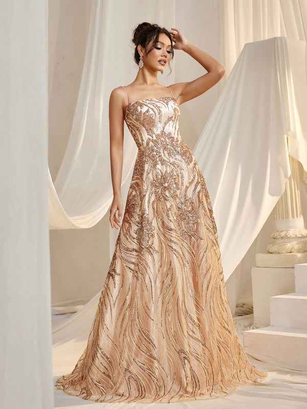 Ropa de Mujer, Bodas & Eventos, Ropa de Fiesta de Mujer, Vestidos formales y de noche para mujer, Colección de trajes de mujer, 32987562, Champán