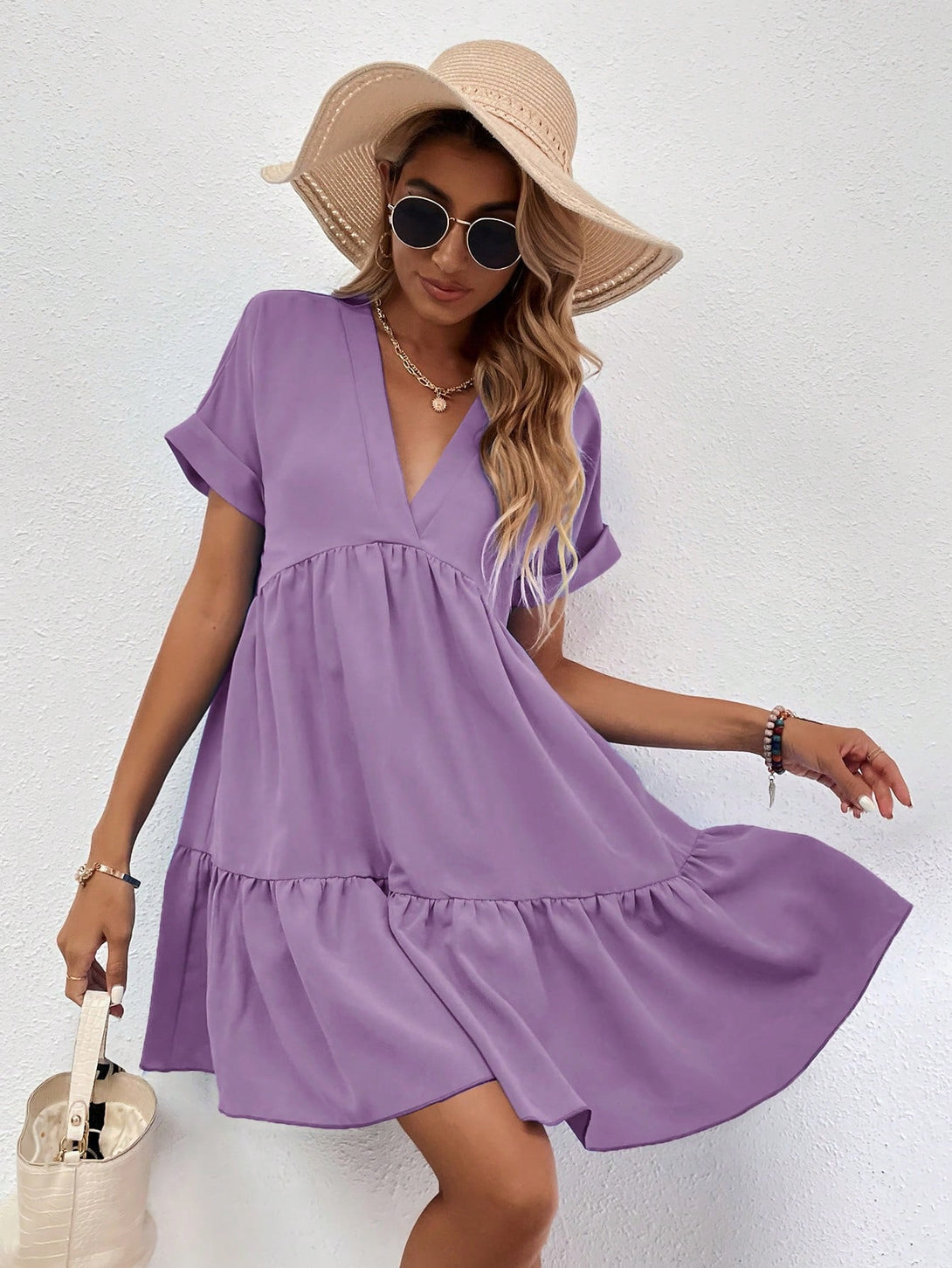 Ropa de Mujer, Ropa de Mujer, Vestidos de mujer, Vestidos cortos de mujer, Morado