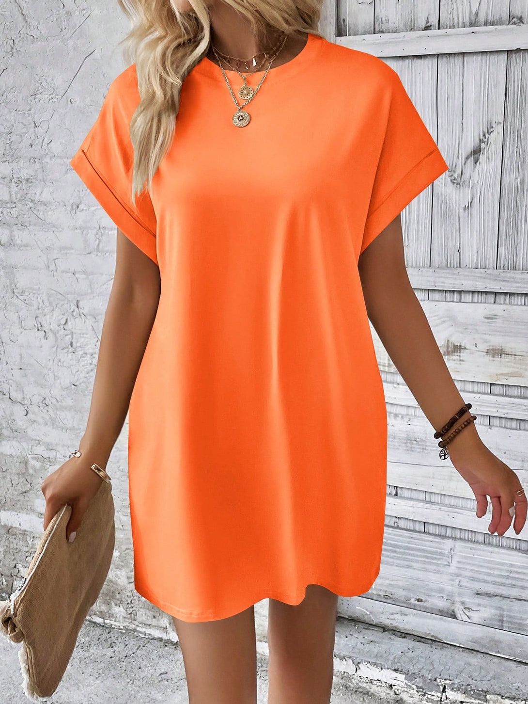 Ropa de Mujer, Ropa de Mujer, Vestidos de mujer, Vestidos cortos de mujer, Naranja