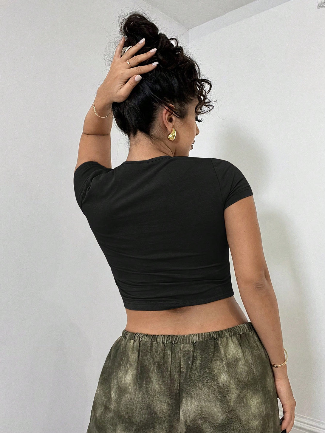 Ropa de Mujer, Tops & Blusas & Camisetas de Mujer, Camisetas de Mujer, OUTFITS LOOKBOOK, 33327734, Negro