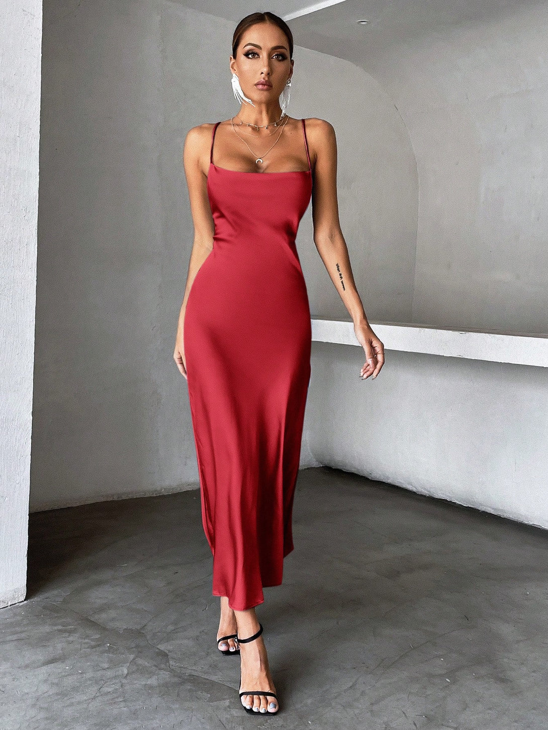 Ropa de Mujer, Ropa de Mujer, Vestidos de mujer, Vestidos largos de mujer, Rojo