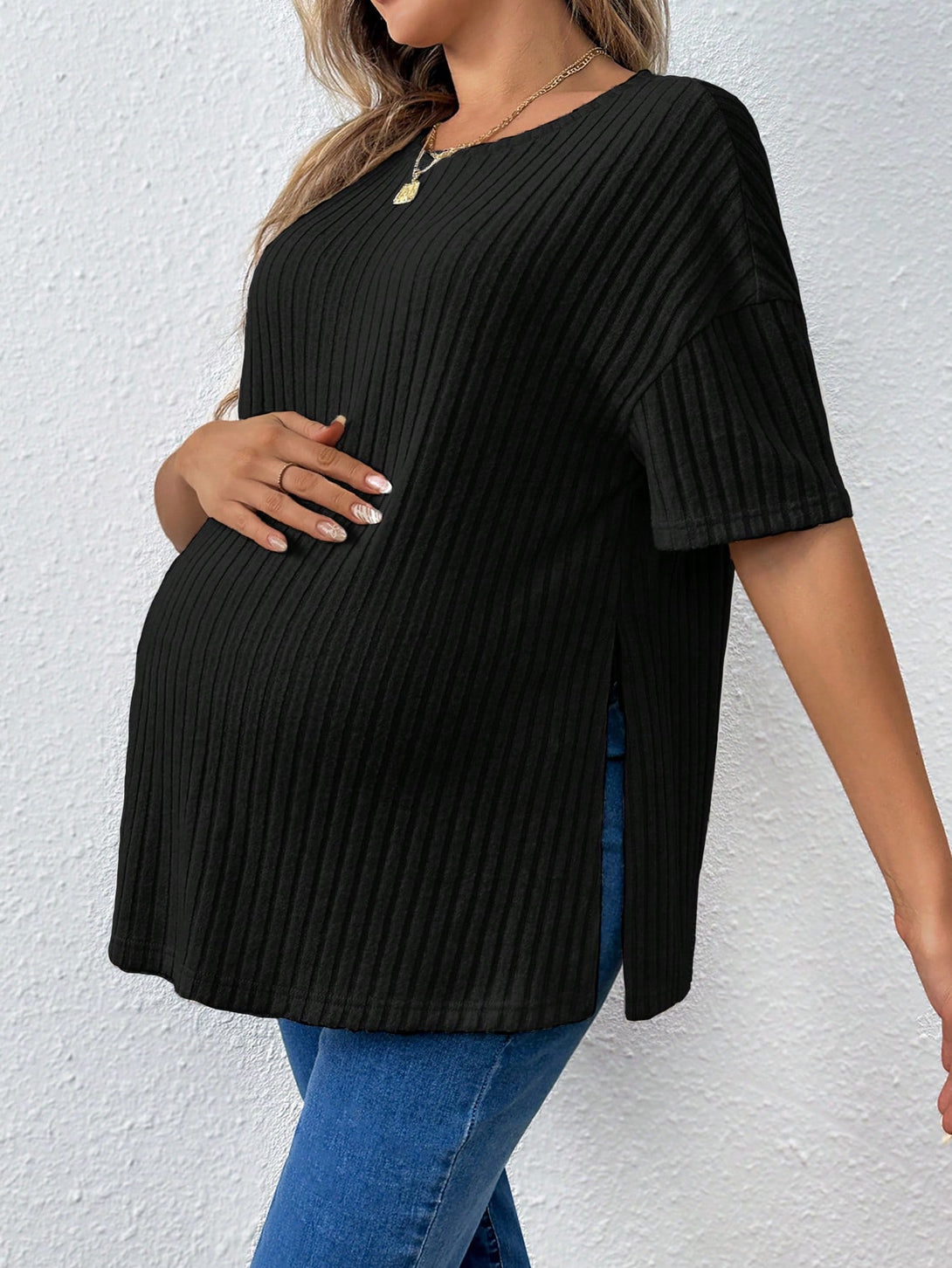 Ropa de Mujer, Ropa Premamá, Tops Premamá, Camisetas premamá, Negro