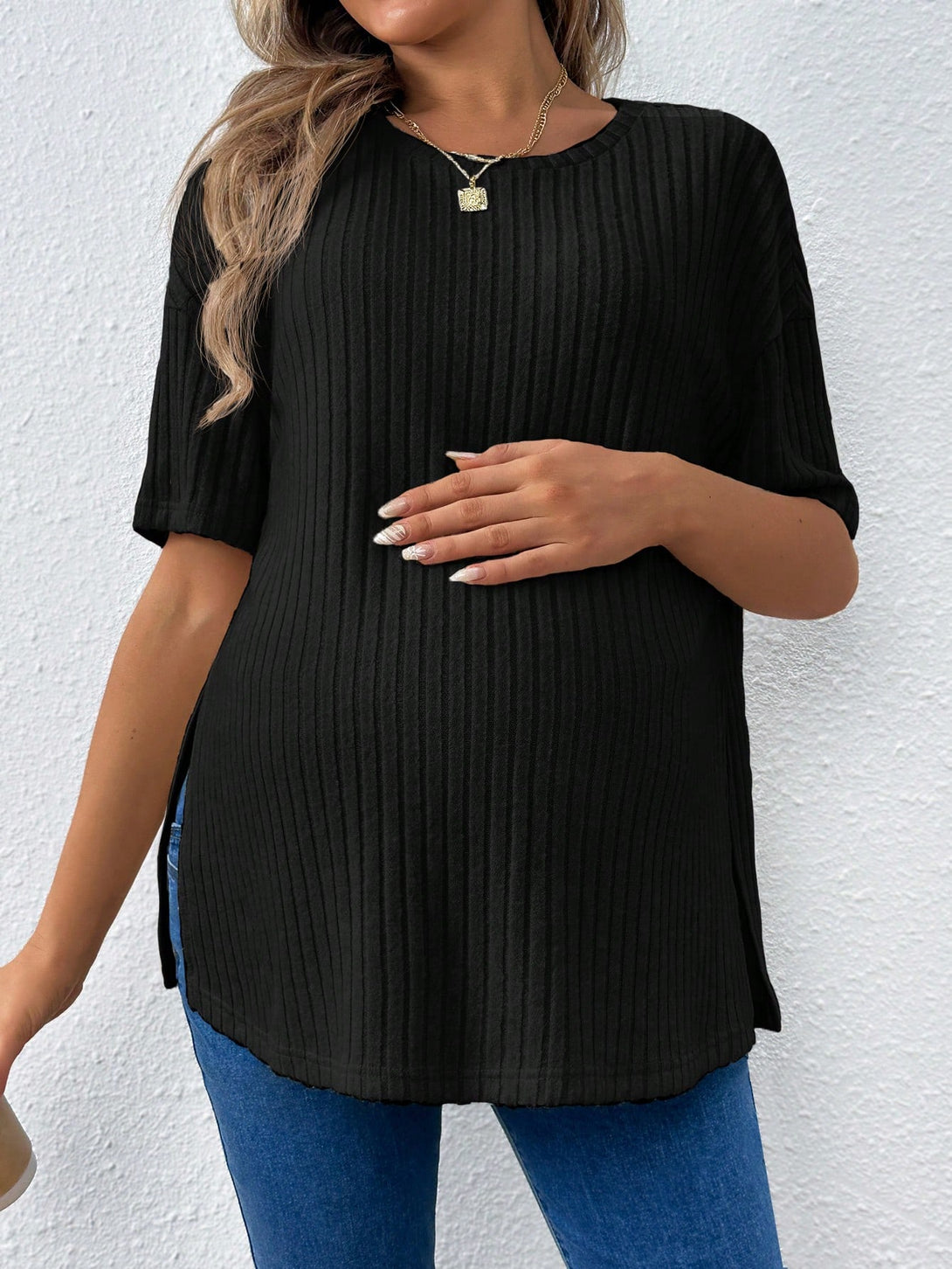 Ropa de Mujer, Ropa Premamá, Tops Premamá, Camisetas premamá, Negro