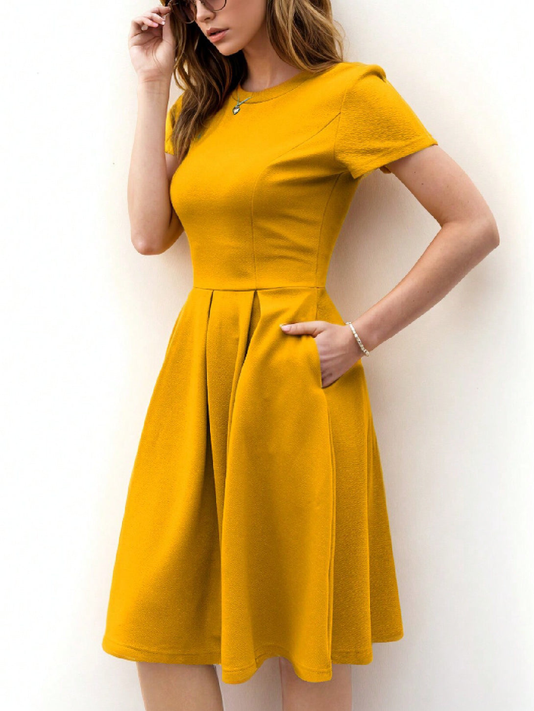 Ropa de Mujer, Ropa de Mujer, Vestidos de mujer, Vestidos cortos de mujer, Amarillo