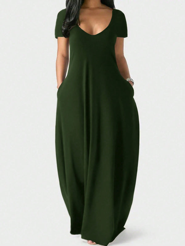 Ropa de Mujer, Ropa de Mujer, Vestidos de mujer, Vestidos largos de mujer, Verde Oscuro