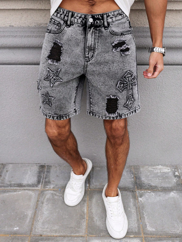 Hombres, Ropa de hombre, Mezclilla para hombre, Shorts mezclilla hombre, 33516420, Gris Oscuro