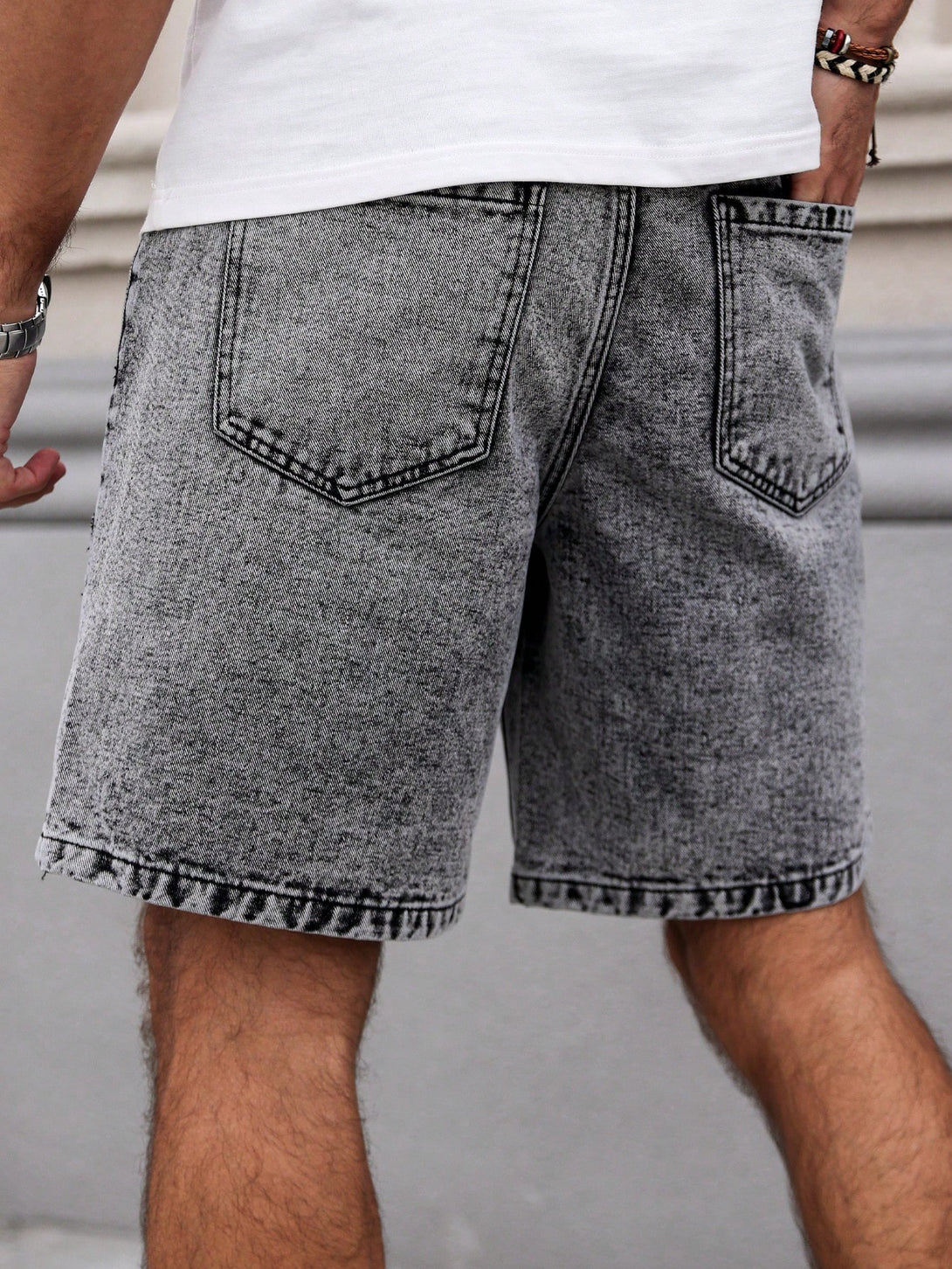 Hombres, Ropa de hombre, Mezclilla para hombre, Shorts mezclilla hombre, 33516420, Gris Oscuro