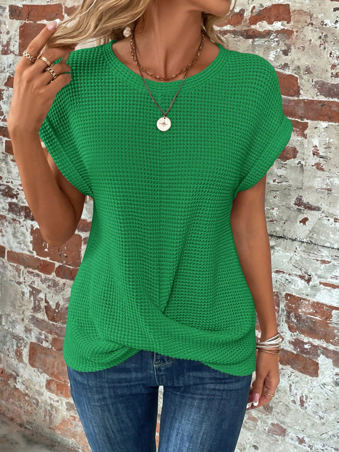 Ropa de Mujer, Tops & Blusas & Camisetas de Mujer, Camisetas de Mujer, Colección de trajes de mujer, 33522295, Verde