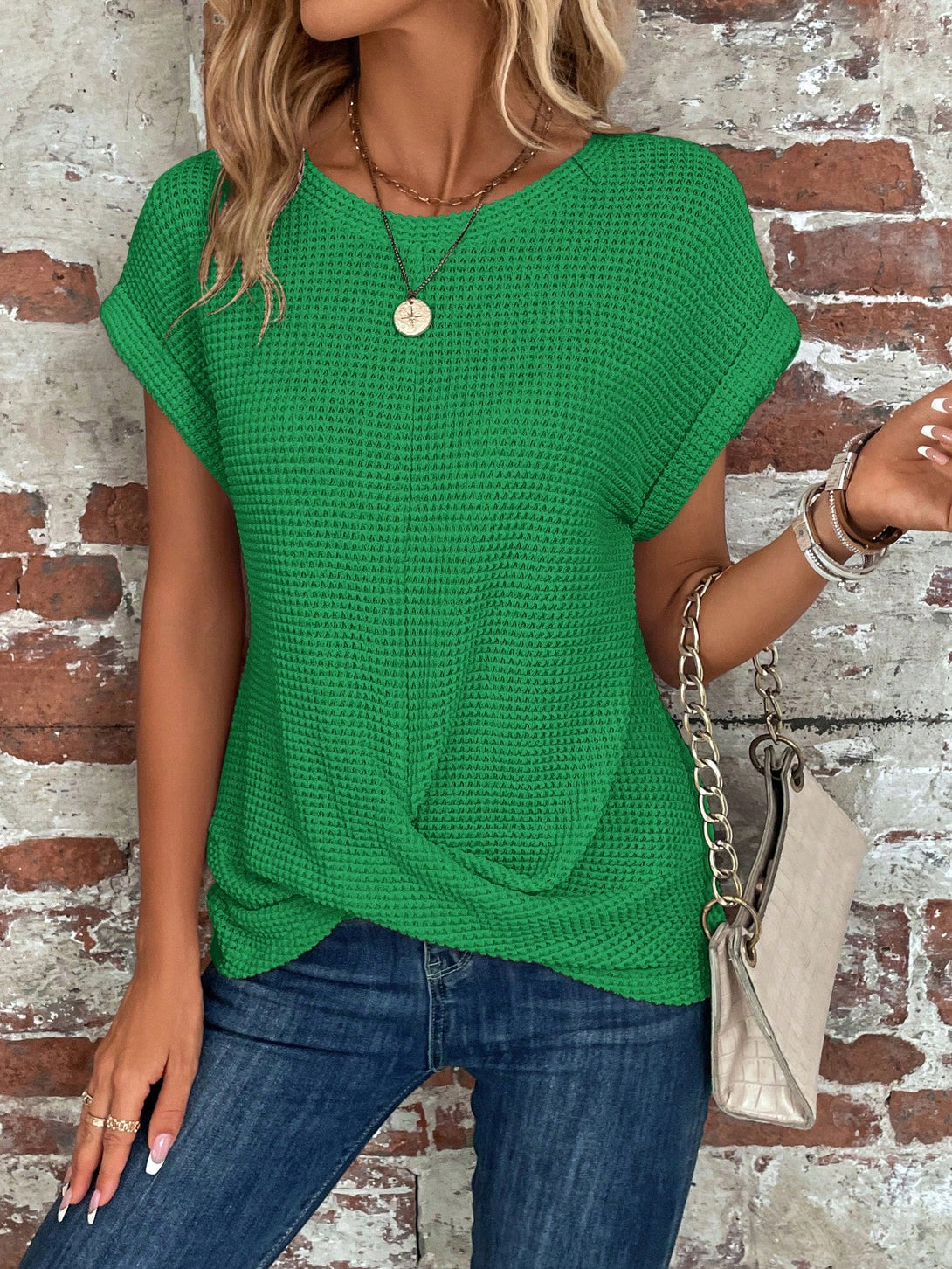 Ropa de Mujer, Tops & Blusas & Camisetas de Mujer, Camisetas de Mujer, Colección de trajes de mujer, 33522295, Verde