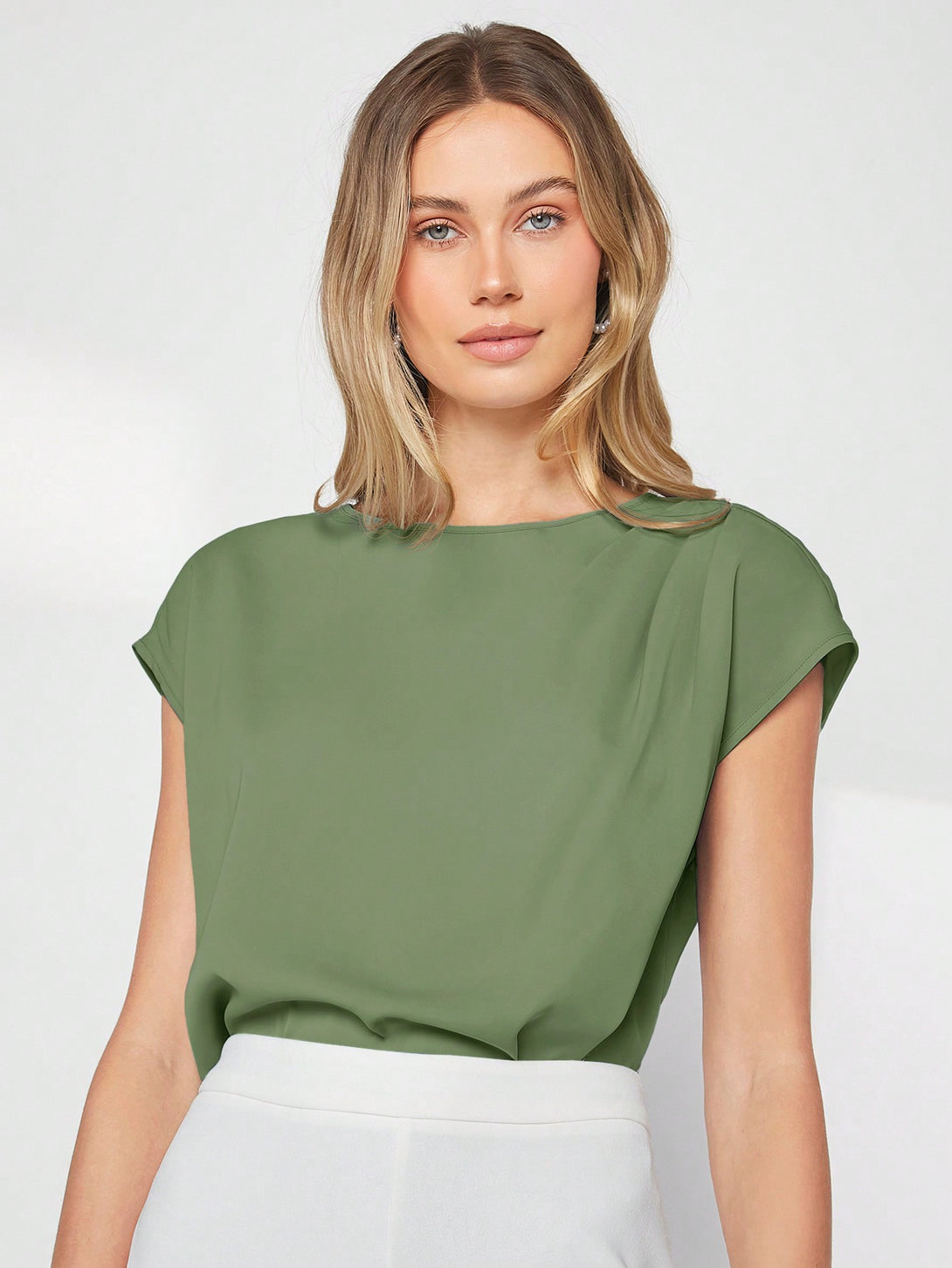 Ropa de Mujer, Ropa de Mujer, Tops & Blusas & Camisetas de Mujer, Blusas de Mujer, Colección de trajes de mujer, Verde