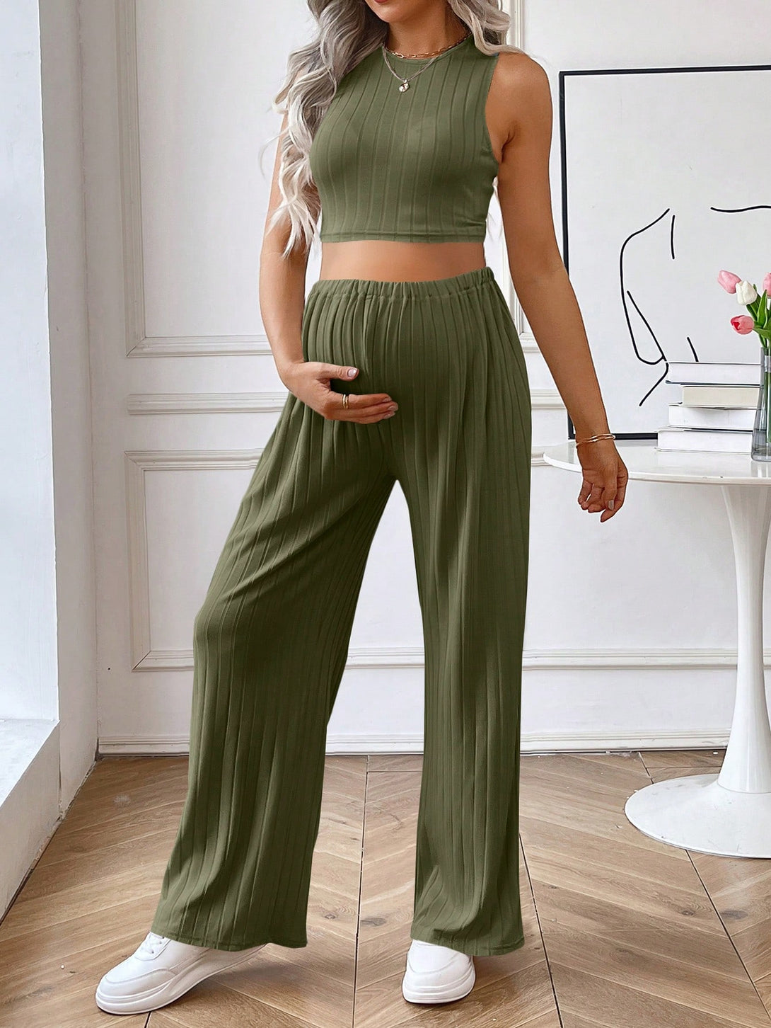 Ropa de Mujer, Ropa Premamá, Conjunto premamá, Verde