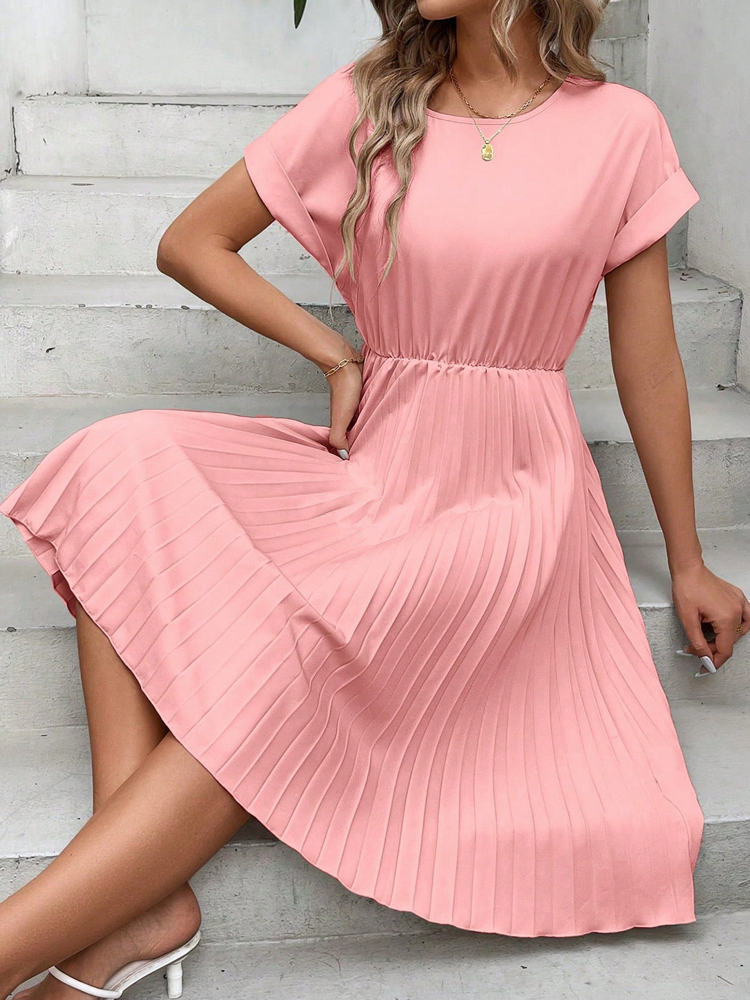 Ropa de Mujer, Ropa de Mujer, Vestidos de mujer, Vestidos midi para mujer, Colección de trajes de mujer, Rosa