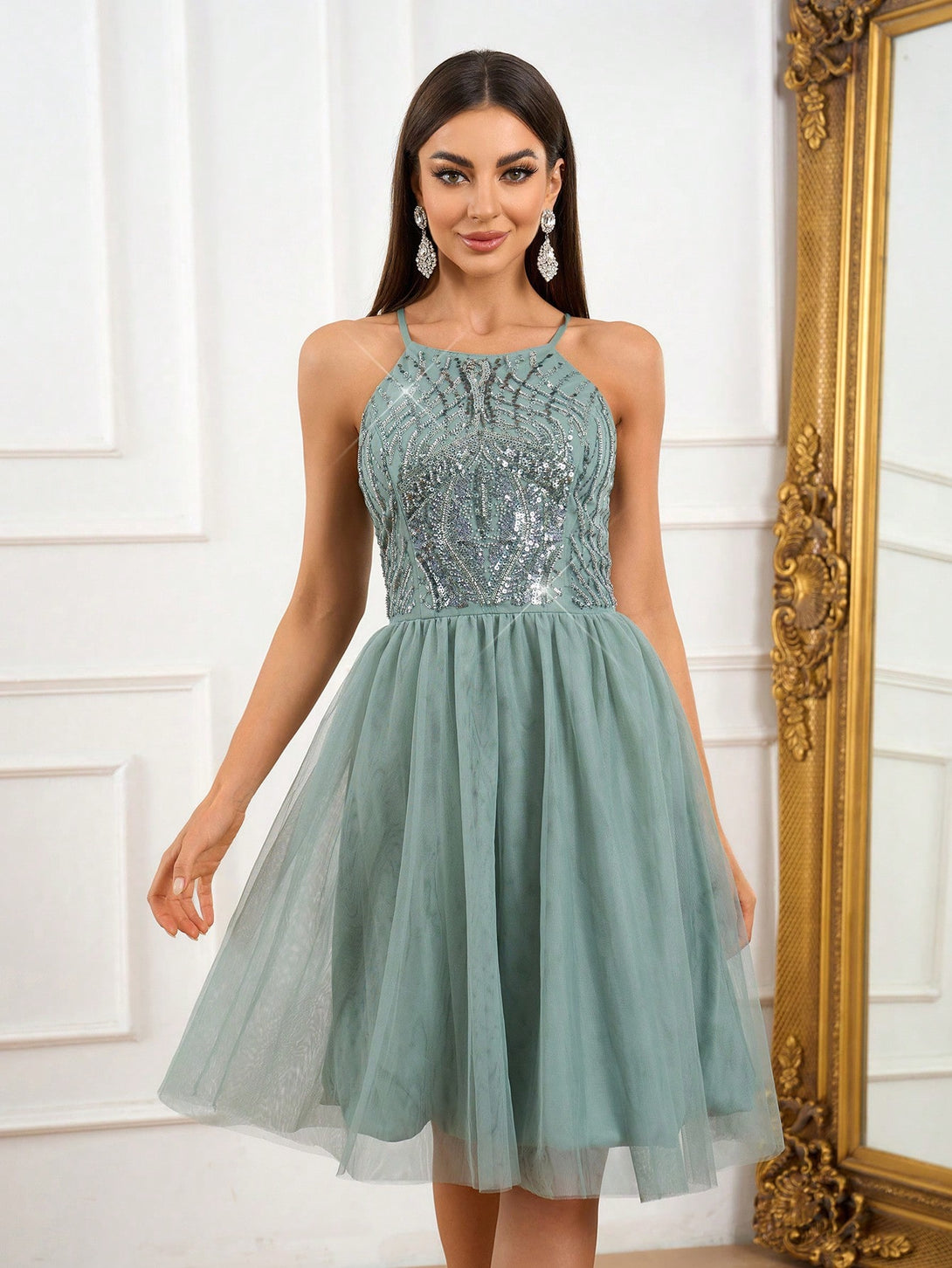 Ropa de Mujer, Bodas & Eventos, Ropa de Fiesta de Mujer, Vestidos de fiesta para mujer, Colección de trajes de mujer, 34148542, Verde