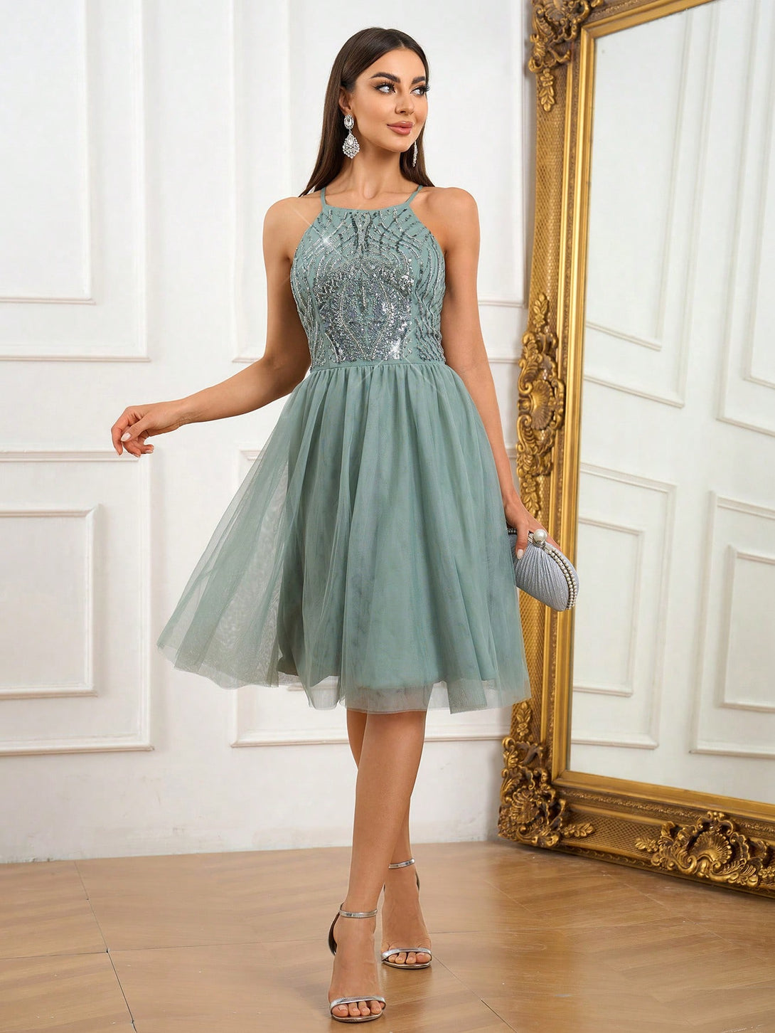 Ropa de Mujer, Bodas & Eventos, Ropa de Fiesta de Mujer, Vestidos de fiesta para mujer, Colección de trajes de mujer, 34148542, Verde