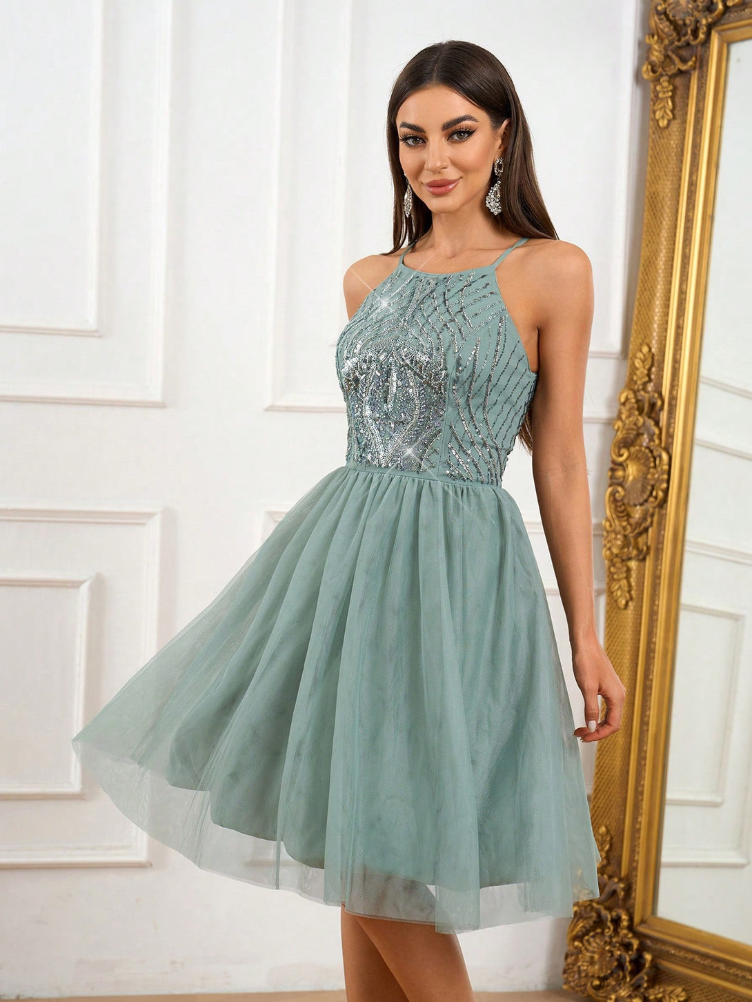 Ropa de Mujer, Bodas & Eventos, Ropa de Fiesta de Mujer, Vestidos de fiesta para mujer, Colección de trajes de mujer, 34148542, Verde