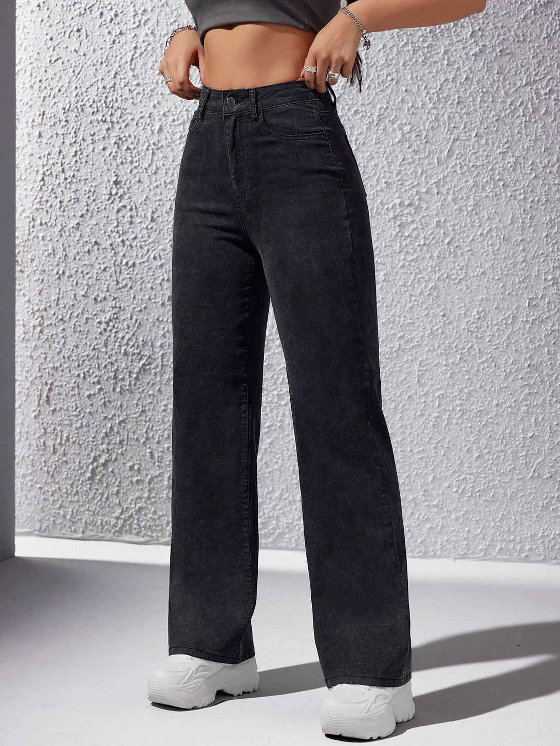 Ropa de Mujer, Ropa de Mujer, Mezclilla para mujer, Jeans para mujer, Colección de trajes de mujer, Negro