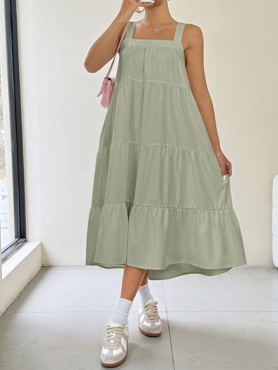 Ropa de Mujer, Ropa de Mujer, Vestidos de mujer, Vestidos midi para mujer, Verde