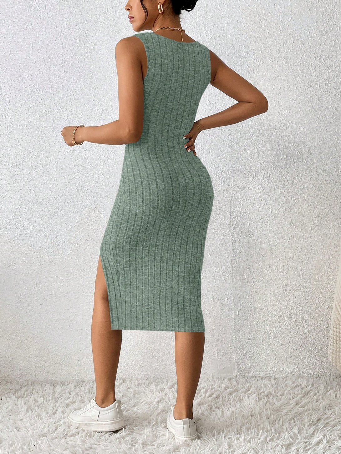 Ropa de Mujer, Ropa de Mujer, Vestidos de mujer, Vestidos midi para mujer, , Verde