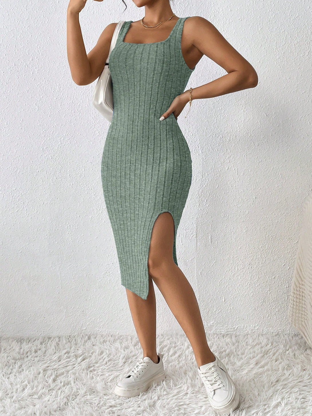 Ropa de Mujer, Ropa de Mujer, Vestidos de mujer, Vestidos midi para mujer, , Verde