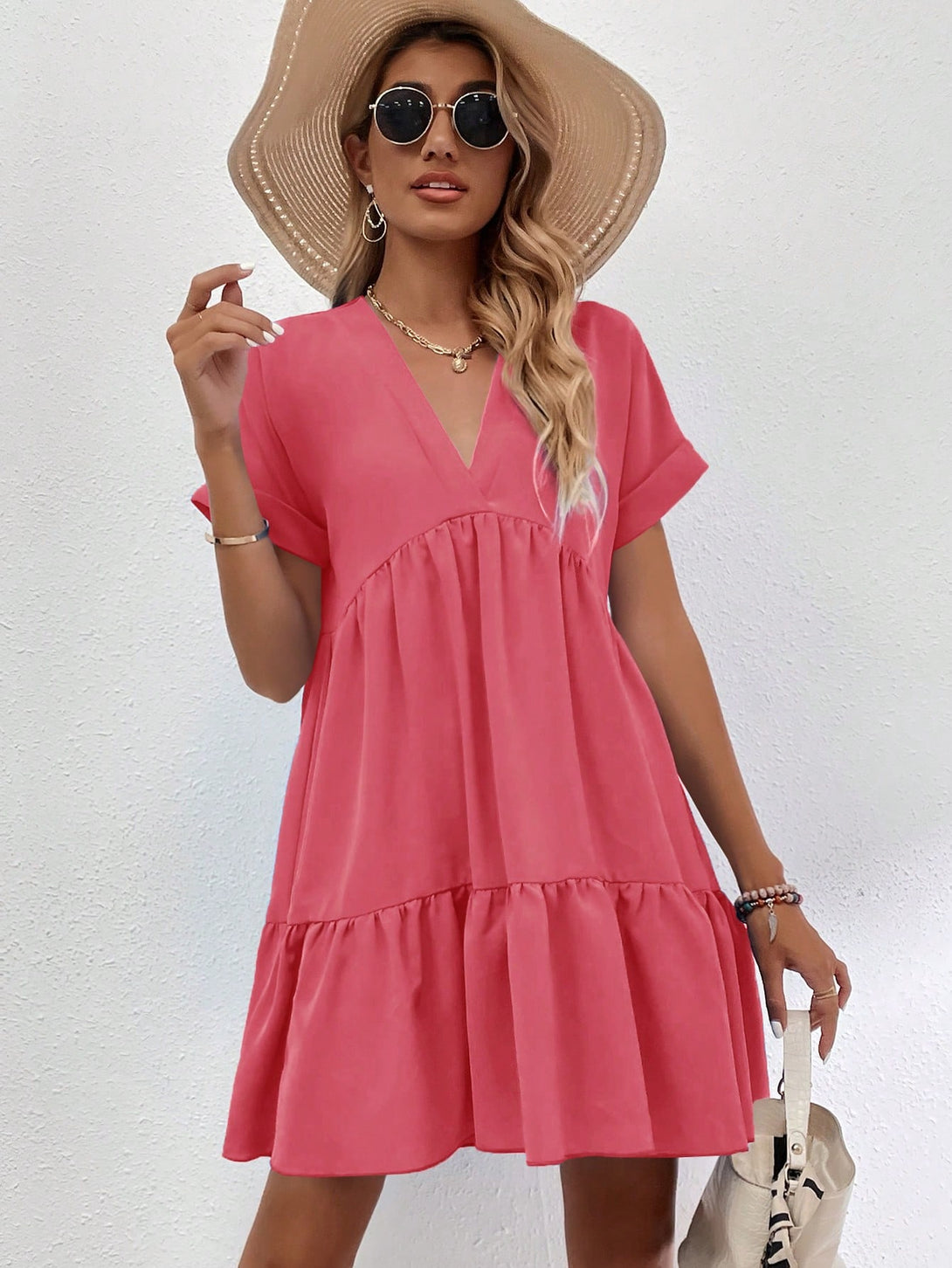 Ropa de Mujer, Ropa de Mujer, Vestidos de mujer, Vestidos cortos de mujer, Rosa coral