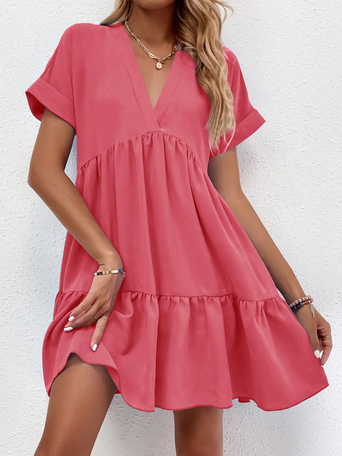 Ropa de Mujer, Ropa de Mujer, Vestidos de mujer, Vestidos cortos de mujer, Rosa coral