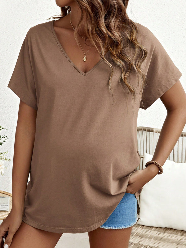 Ropa de Mujer, Ropa Premamá, Tops Premamá, Camisetas premamá, Caqui