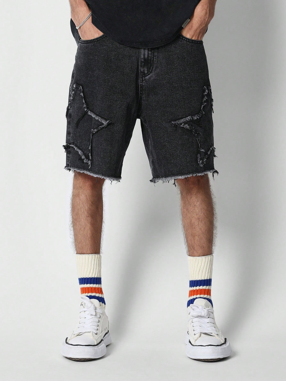 Hombres, Ropa de hombre, Mezclilla para hombre, Shorts mezclilla hombre, 34448464, Negro