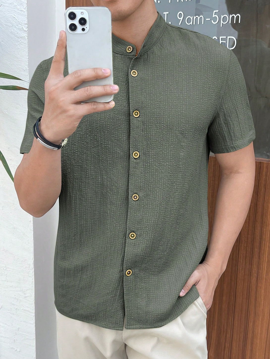 Hombres, Ropa de hombre, Tops para Hombre, Camisas  para hombre, 34505654, Verde