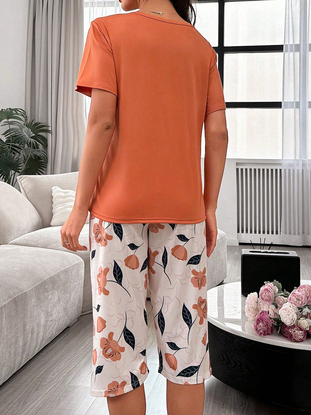 Ropa Interior y Ropa de Dormir, Pijama & Ropa de Descanso de Mujer, Ropa de Dormir para Mujeres, Sets de Pijamas de Mujer, COUPLE LOOKBOOK, 32495034, Naranja