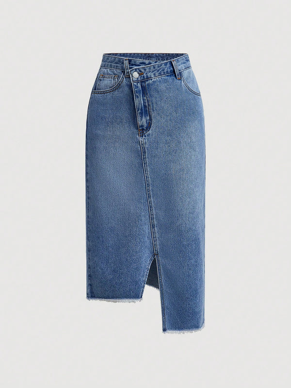 Ropa de Mujer, Mezclilla para mujer, Faldas mezclilla de mujer, Colección de trajes de mujer, 32268890, Lavado ligero