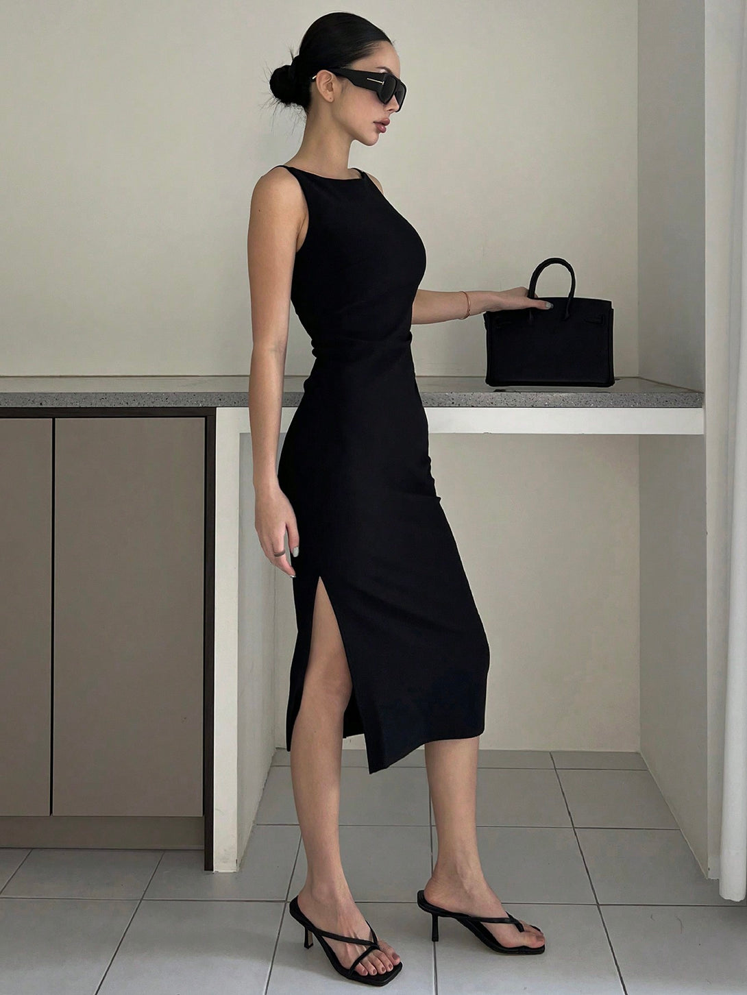 Ropa de Mujer, Ropa de Mujer, Vestidos de mujer, Vestidos midi para mujer, OUTFITS LOOKBOOK, Negro