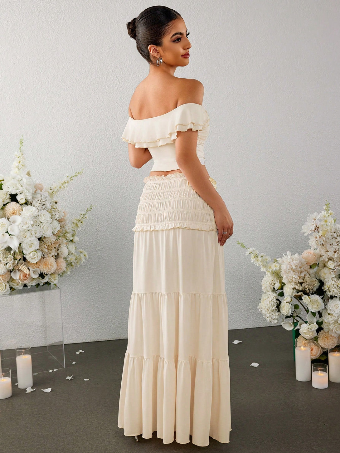 Ropa de Mujer, Conjunto para Mujer, Ropa Dos piezas para Mujer, Colección de trajes de mujer, 33226076, Albaricoque