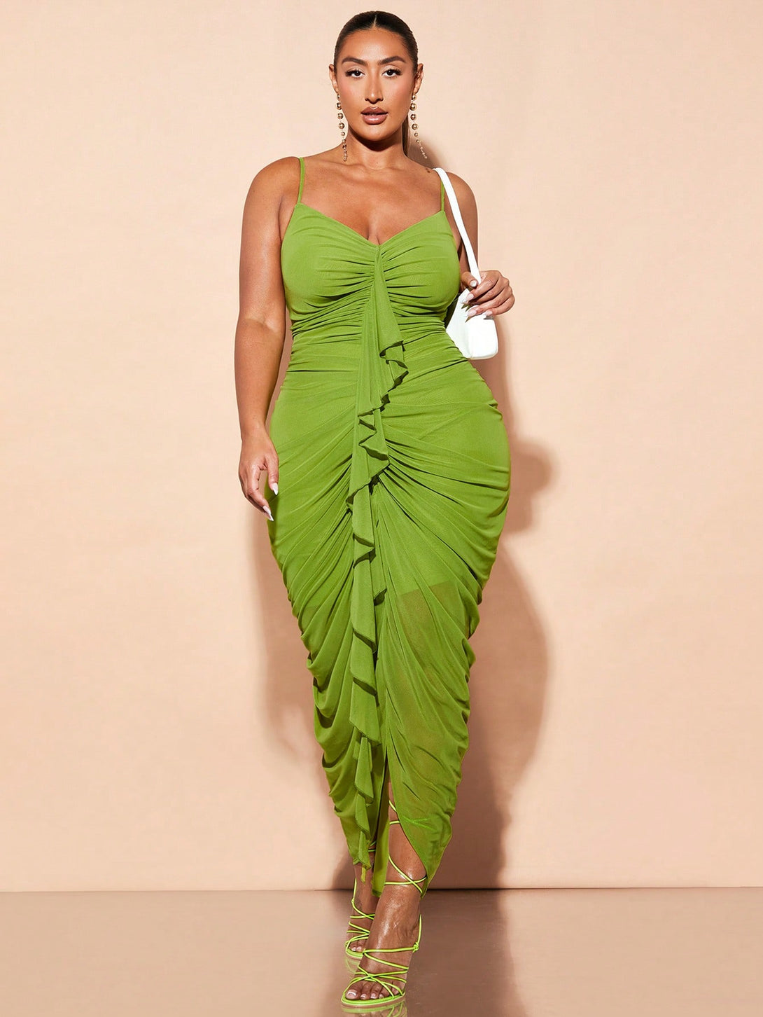 Ropa de Mujer, Ropa de Mujer Plus, Vestidos Tallas Grandes, Verde Lima