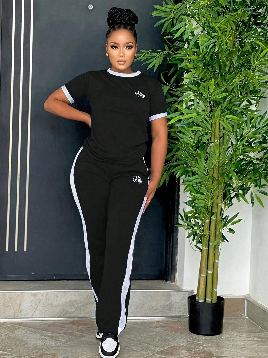 Ropa de Mujer, Conjunto para Mujer, Ropa Dos piezas para Mujer, 35096779, Negro