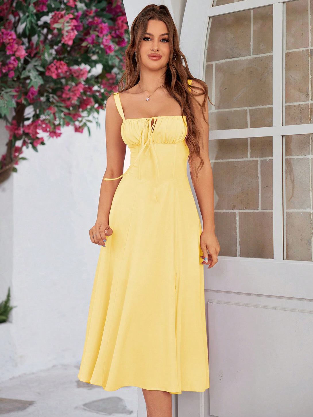 Ropa de Mujer, Ropa de Mujer, Vestidos de mujer, Vestidos largos de mujer, Colección de trajes de mujer, Amarillo