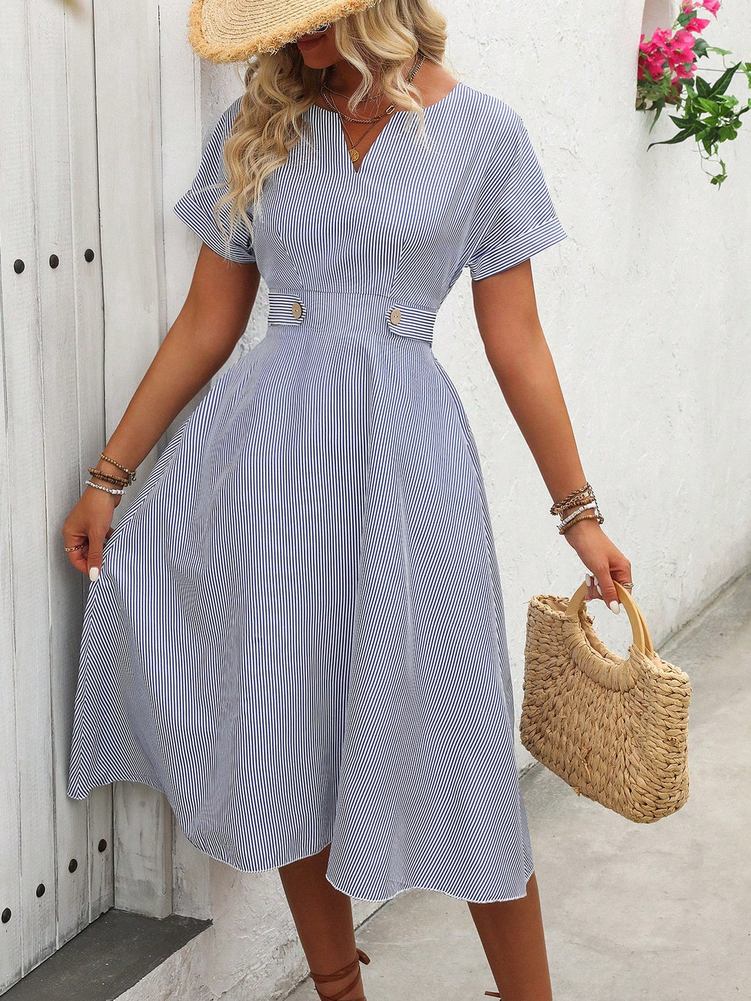 Ropa de Mujer, Ropa de Mujer, Vestidos de mujer, Vestidos largos de mujer, Colección de trajes de mujer, Azul y blanco