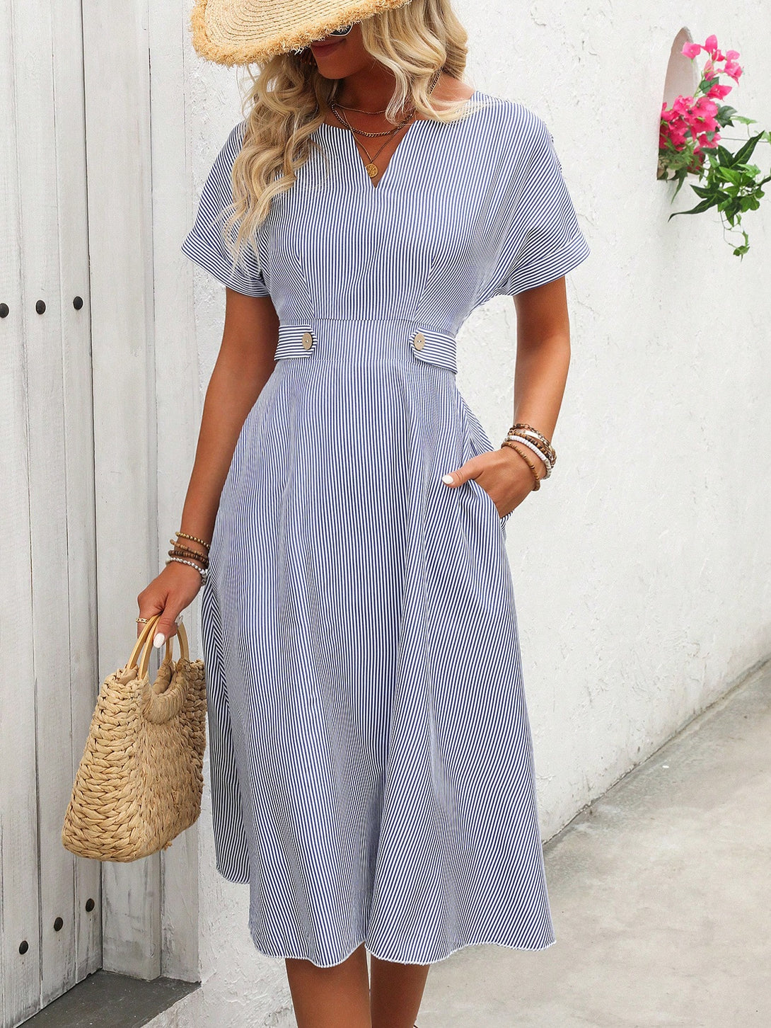 Ropa de Mujer, Ropa de Mujer, Vestidos de mujer, Vestidos largos de mujer, Colección de trajes de mujer, Azul y blanco