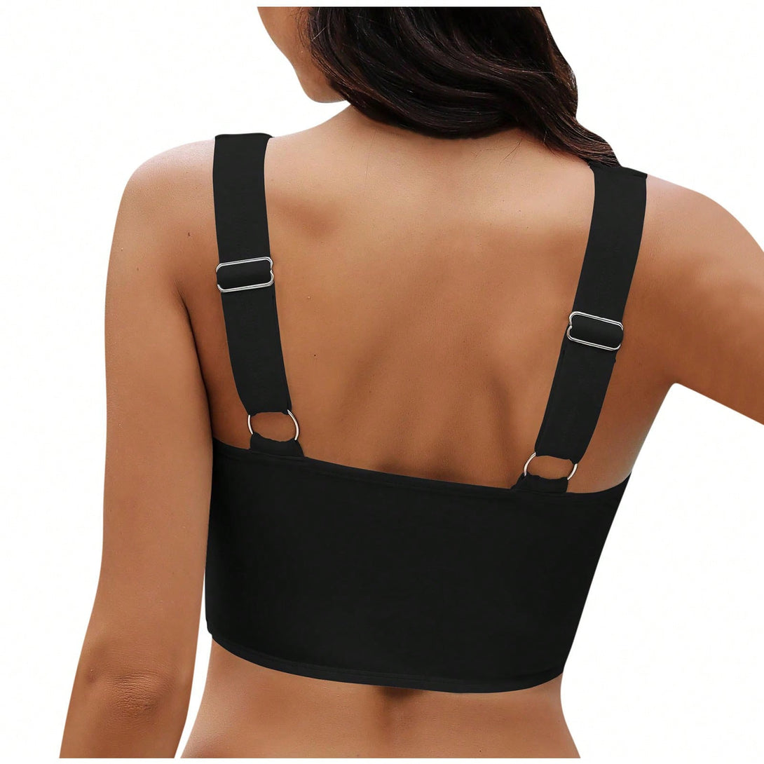 Ropa de Mujer, Ropa de Playa para Mujer, Tops de Bikini para Mujer, Colección de trajes de mujer, 35580368, Negro