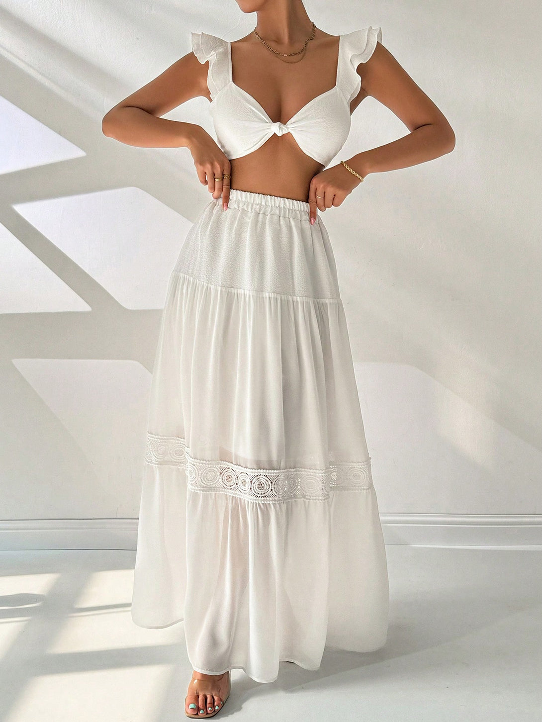 Ropa de Mujer, Conjunto para Mujer, Ropa Dos piezas para Mujer, 35619766, Blanco