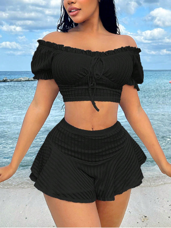 Ropa de Mujer, Conjunto para Mujer, Ropa Dos piezas para Mujer, 35732551, Negro
