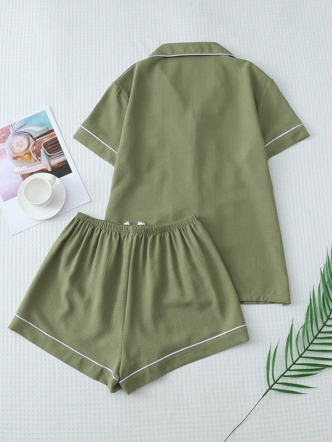 Ropa Interior y Ropa de Dormir, Pijama & Ropa de Descanso de Mujer, Ropa de Dormir para Mujeres, Sets de Pijamas de Mujer, 36358573, Verde militar