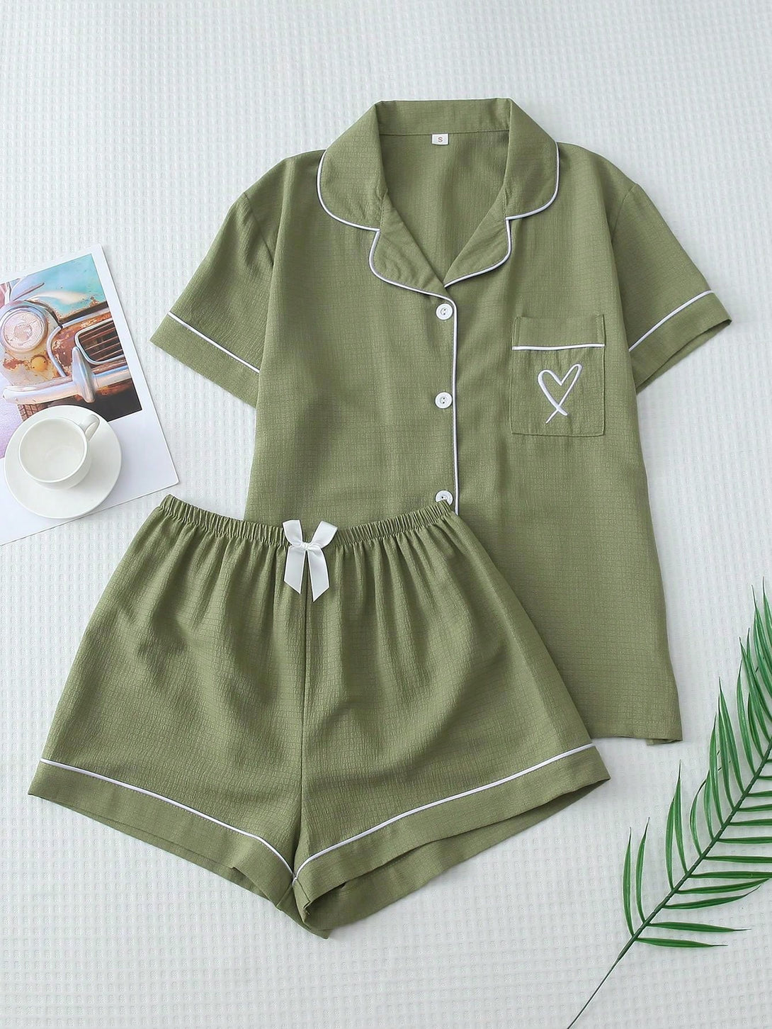 Ropa Interior y Ropa de Dormir, Pijama & Ropa de Descanso de Mujer, Ropa de Dormir para Mujeres, Sets de Pijamas de Mujer, 36358573, Verde militar