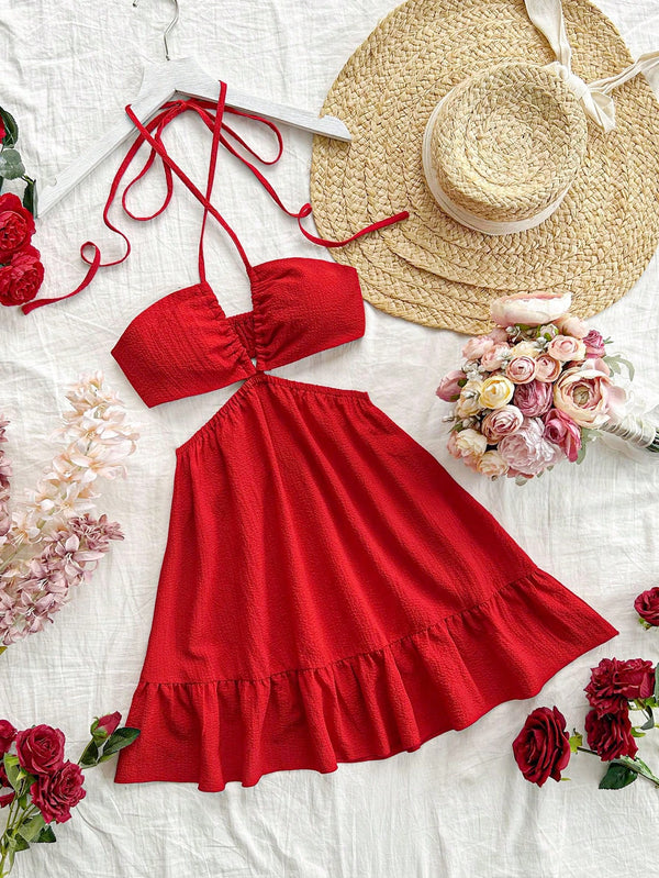 Ropa de Mujer, Vestidos de mujer, Vestidos cortos de mujer, 35994160, Rojo