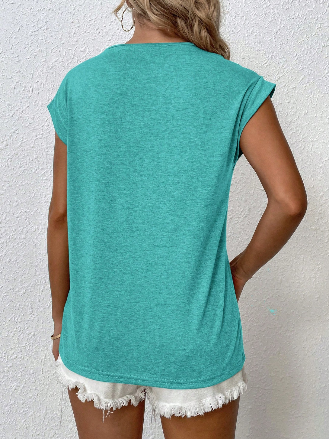 Ropa de Mujer, Ropa de Mujer, Tops & Blusas & Camisetas de Mujer, Camisetas de Mujer, Agua verde azul