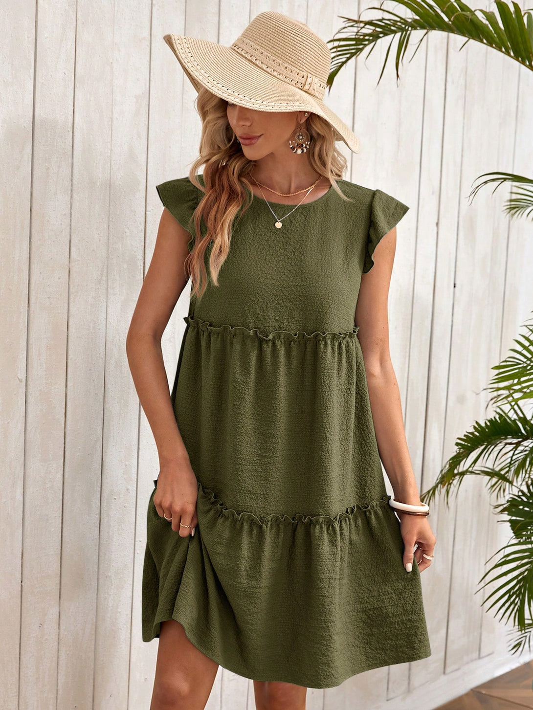 Ropa de Mujer, Ropa de Mujer, Vestidos de mujer, Vestidos cortos de mujer, Colección de trajes de mujer, Verde militar