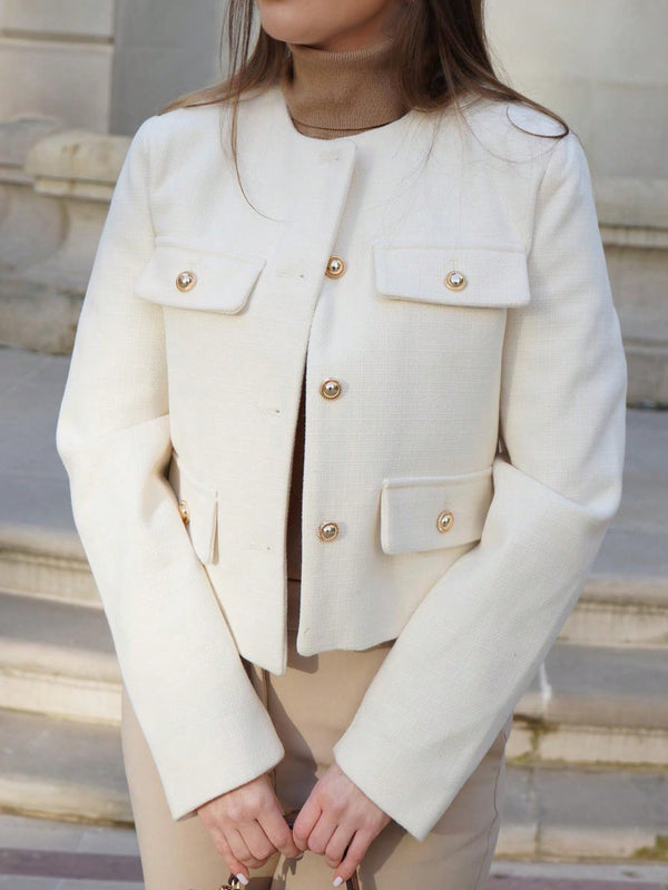 Ropa de Mujer, Ropa de Exterior para Mujer, Cazadoras para Mujer, Colección de trajes de mujer, 36306385, Blanco