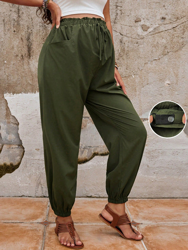 Ropa de Mujer, Ropa Premamá, Bottoms Premamá, Pantalones de maternidad, Verde militar