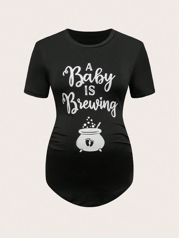 Ropa de Mujer, Ropa Premamá, Tops Premamá, Camisetas premamá, Negro